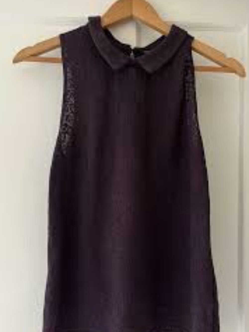 Topshop purple sleveless lace top size 2